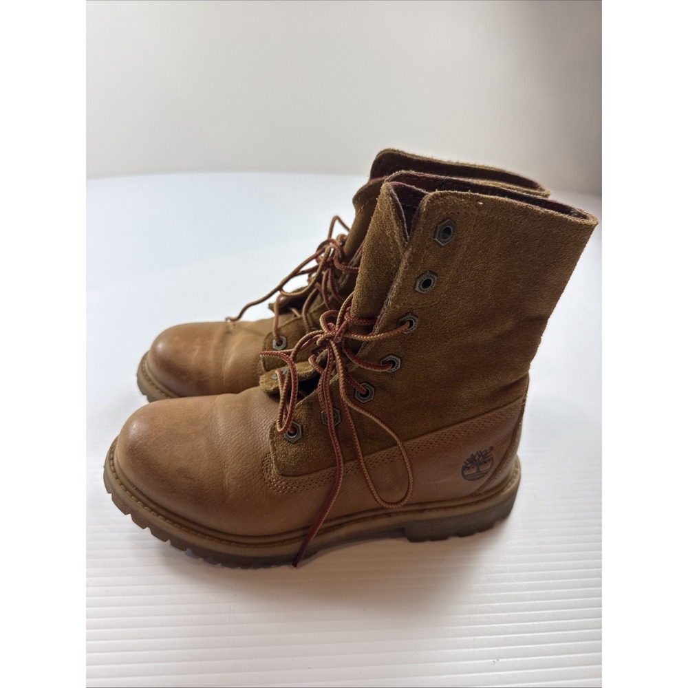 Timberland Pendleton Fold-Down Brown Suede Leather Boots Womens Size 5.5